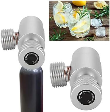 Балон CO2 Наповнення бака CO2 Заправний бак CO2 TR21-4 до W21.8 Комплект для підключення редуктора тиску в циліндрі для набору адаптерів для заправки Бак Підключення пляшки Homebrew Kit (срібний адаптер без лічильника)