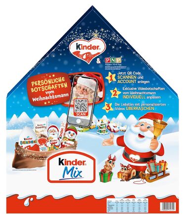 Адвент-календар Kinder Maxi Mix з шоколадними наборами, 351 г