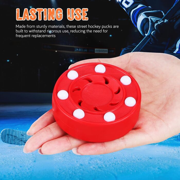 Набір із 6 хокейних шайб BESPORTBLE вуличні хокейні шайби з ABS-пластику для тренувань з хокею в приміщенні/на вулиці, роликового хокею барвисті та нековзні для дітей та дорослих
