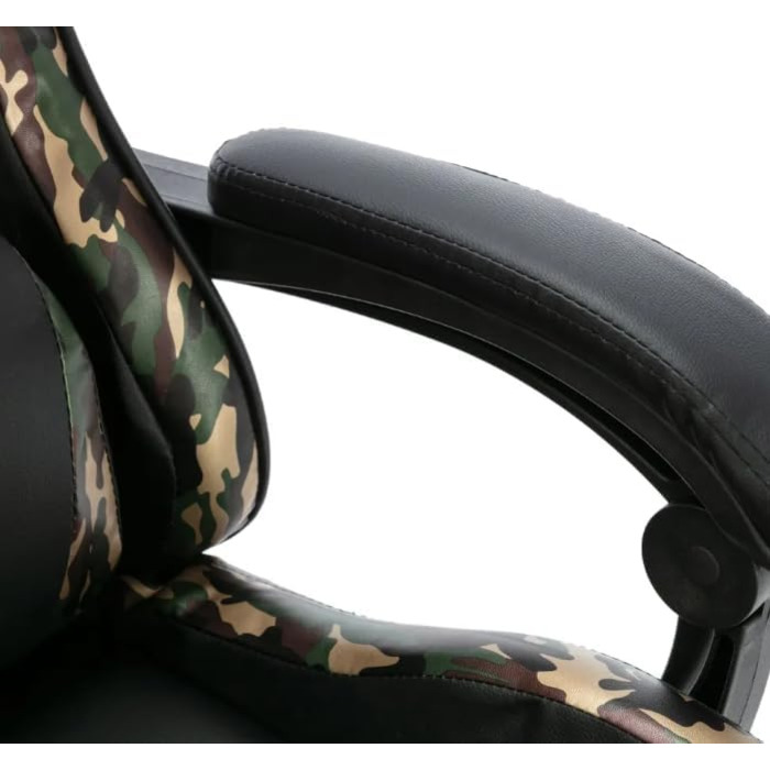 Елегантне ігрове крісло Ергономічне офісне крісло з підголівником та поперековою опорою - Ігрове крісло Офісне крісло, чорне та камуфляжне штучне шкіряне покриття