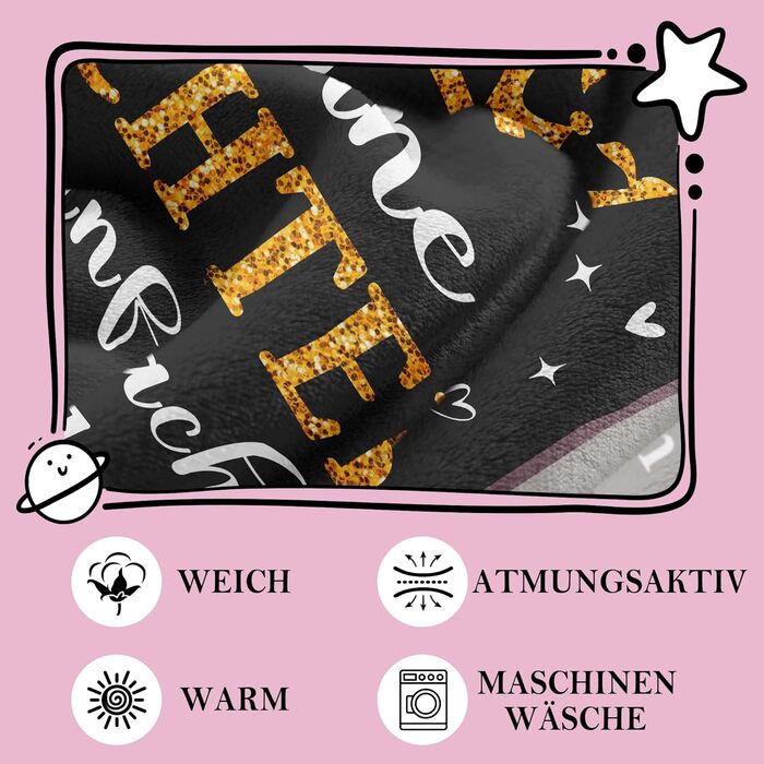 Подарункова ковдра для доньки 130x150 см, подарунок для доньки від мами, матері, тата, рожеві креативні подарунки для дівчаток та жінок, декоративні подарунки на день народження/Різдво/випускний