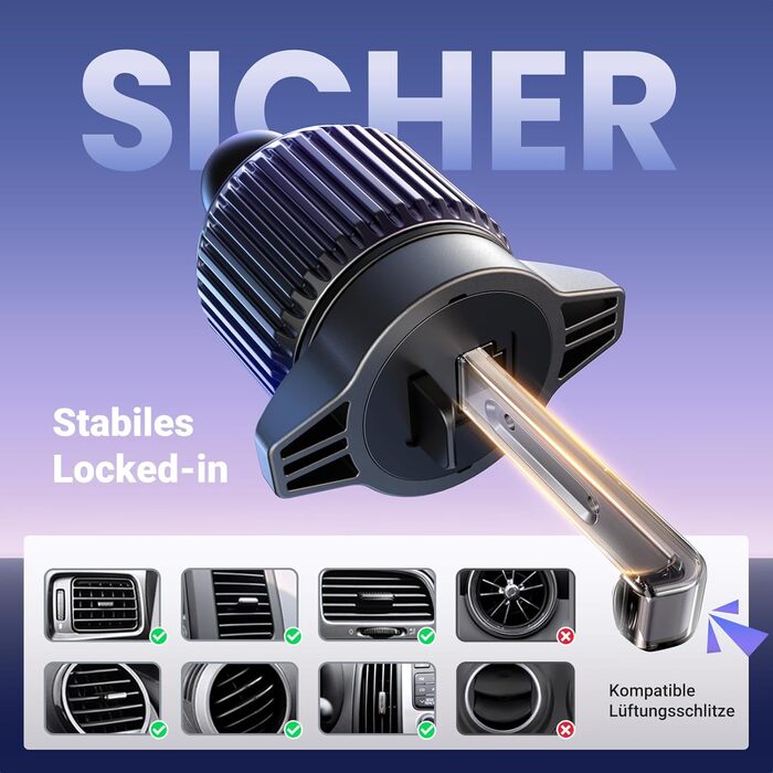 Тримач для мобільних телефонів автомобільний 2 в 1 Автомобільний тримач для мобільних телефонів з вентиляцією та присоскою Автомоб