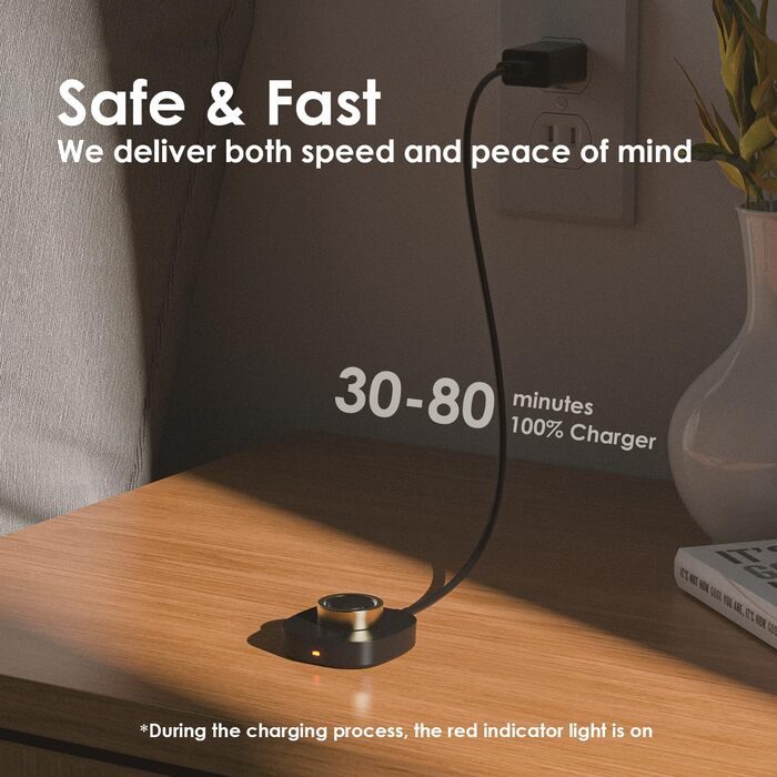 Розумний зарядний пристрій Smart Ring розміру 11 сумісний з нашим Ring Gen3, док-станція для швидкої зарядки, включаючи кабель USB-C, зарядний пристрій для розмірів 6/7/8/9/10/11/12/13