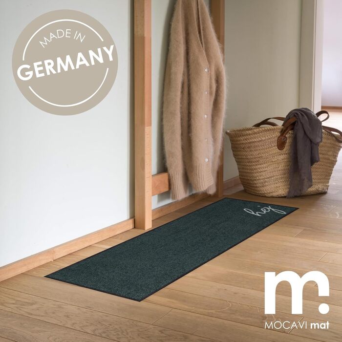 Килимок MOCAVI Килимок для взуття з бордюром, що миється, для вулиці та приміщень, антрацитовий, 30x100 см, килимок для взуття, довгий, вузький, для зняття взуття, декоративна зона для приміщень, вулиці, килимок для передніх дверей, килимок для багажника,