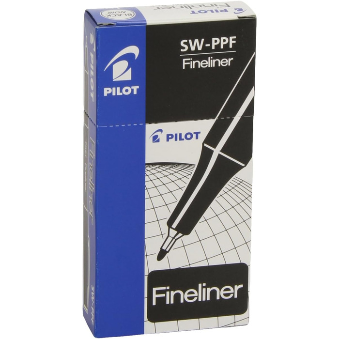 Об'ємний пакет Pilot SW-PPF 0.4 мм Fineliner Pen (12 шт. ) - Чорний