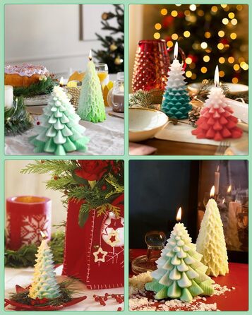 Набір із 3 форм для різдвяних ароматичних свічок своїми руками Zounin