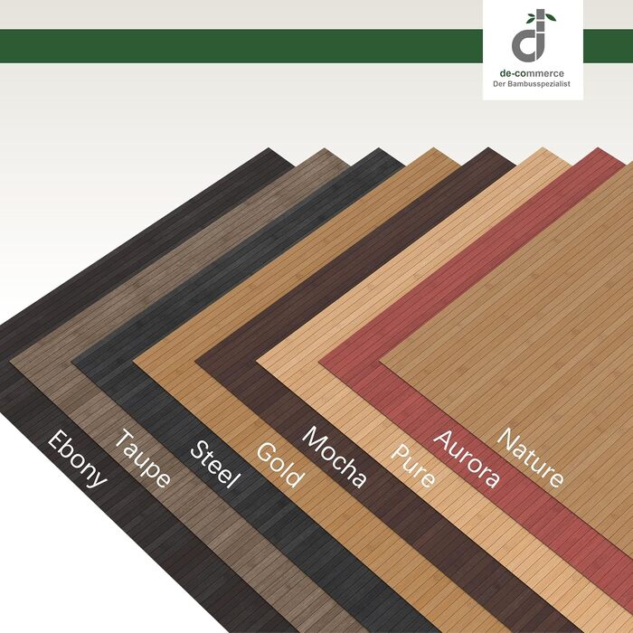 Килимки для ванної з бамбука DE-COMmerce, набір з 3 шт. , килимок для ванної, дерев&39яний килимок, бамбуковий килимок, ванна кімната, нековзний, колір природний