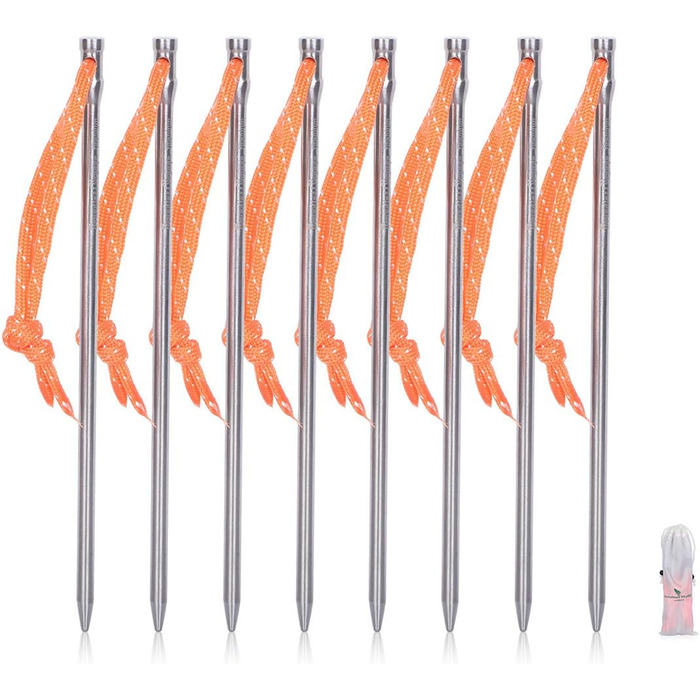 Титанові кілочки Надлегкі наметові кілки Надміцні цвяхи для наметів Вуличні тентові кілки Кемпінговий намет Аксесуари для трави Тв