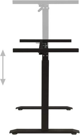 Каркас столу Tiyard, Ручне регулювання висоти, Каркас столу з ручним керуванням, Робочий стіл, Каркас столу, Каркас столу, Чорний