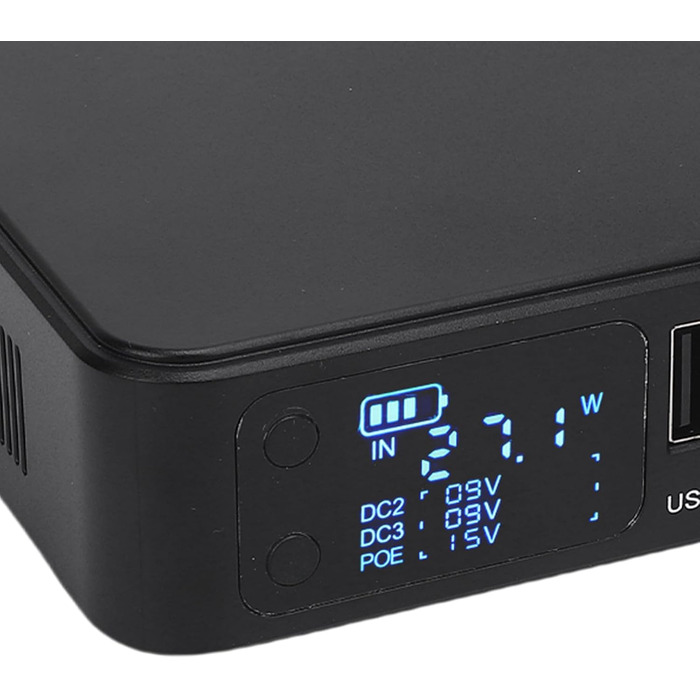 Міні UPS для модему з літієвою батареєю 10400mAh, DC 5V/9V/12V/15V/24V, PoE-виходом для роутерів, камер відеоспостереження та пристроїв контролю доступу (EU-штекер)