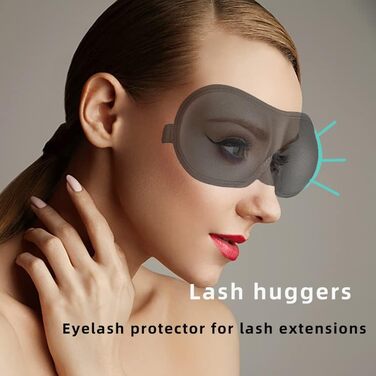 Маска для сну, можна прати в машині, маска для сну для жінок, пов'язка на очі, літак з дорожньою сумкою (чорний сірий), 3D