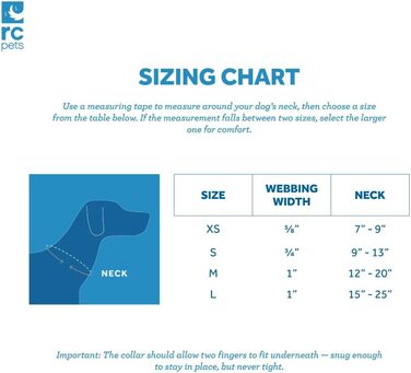 Нашийник для собак RC Pet Products, 1,3 см, регульований, Середній розмір - Ширина 1, Кістка Середній розмір - Ширина 1 Кістка