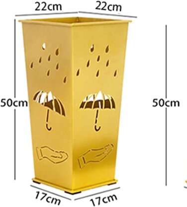 Креативна металева підставка для парасольки, окремо стоячий тримач для парасольки, органайзер для парасольки для входу в офіс ганку, золотистий