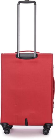 Валіза Stratic Light Soft Shell, на візках, ручна поклажа, замок TSA, 4 колеса, розширювана, червона