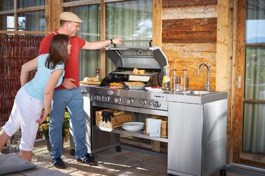 Універсальна піддон-чаша RSLE Barbecue Pro з нержавіючої сталі 18/10 для маринування та подачі, піддон для газових та вугільних грилів, підходить для посудомийки, сріблястий, 41.5 x 22.5 x 4.7 см
