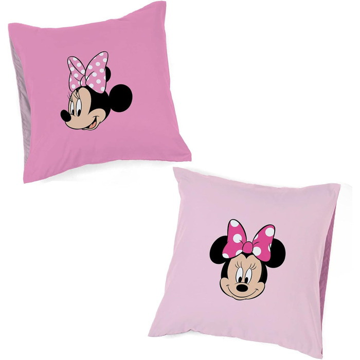 Комплект постільної білизни Disney Minnie Hearts & Love з 3 предметів з 100 бавовни, розмір односпального ліжка 135x200 см - підко