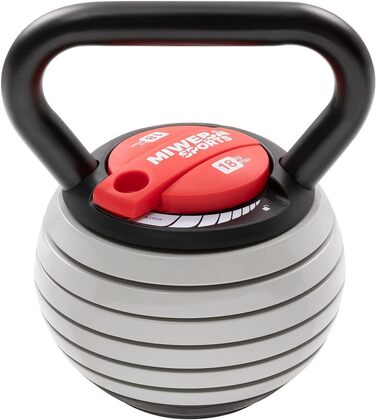 Регульована гиря Miweba Sports KB300 (3.4-18.0 кг), світло-сіра