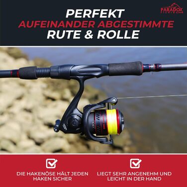 Вудилище для спінінгу Paradox Fishing Firetiger I 2.1 м/2.4 м/2.7 м I 5-20 г/ 15-35 г/ 20-60 г I Вудилище для лову окуня I Вудилище для судака I Вудилище для щуки - Вудилища для спінінгу 2.4 м 15-35 г котушка 3000 Вудилище та котушка