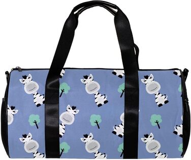 Спортивна сумка, маленька дорожня сумка, сумка для йоги, з милим принтом зебри та казковим деревом, фітнес-сумка для активного відпочинку, сумка-шопер