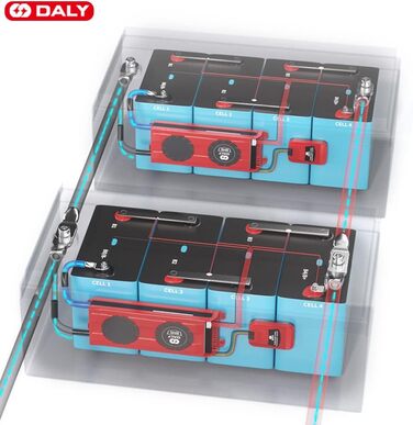 Паралельний модуль DALY BMS 1 A з вентилятором Smart BMS LiFePo4 8S 24 В 250 А та портом CAN, Smart BMS Bluetooth ключ для літієвих акумуляторів 3,2 В, інвертор, ДБЖ та домашня система зберігання (Lifepo4 20S 60V CAN BT, 100A вентиляторпаралельний Module1