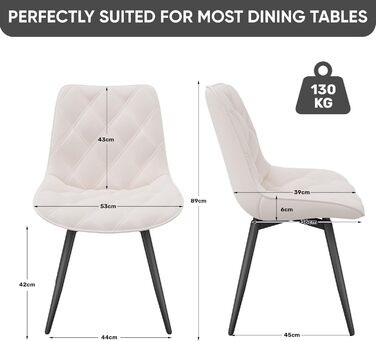 Обідній стілець, обертовий на 360 стілець з підлокітниками, м&39який обертовий стілець, ергономічний кухонний стілець, сучасна подушка сидіння з металевим каркасом для їдальні, вітальні, офісу, білий, комплект з 4 шт.