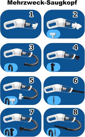Ручний пилосос, 18000/15000Pa Акумулятор 6000mAh Безмішковий Мокрий Сухий Тест Переможець Автомобільний пилосос 2-ступінчастий всм