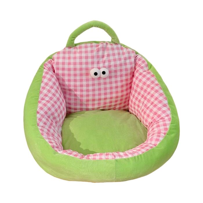 Дитячий диван-крісло MERIGLARE, дитяче крісло-диван, декоративне тканинне крісло зі спинкою, дитяче підлогове крісло з пухнастого оксамиту та шовкового наповнювача для ігрової кімнати, рожеве, L