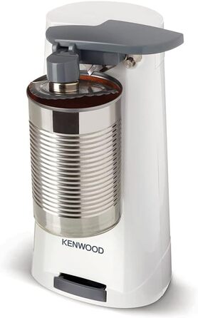 Електричний консервний ніж Kenwood CAP070. A0WH, багатофункціональний кухонний гаджет 3-в-1 із вбудованою точилкою для ножів, відкривачкою для консервів і відкривачкою для пляшок, з намотувачем кабелю, 70 Вт, білий