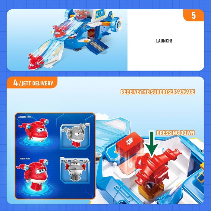 Ігровий набір Super Wings світовий літак EU74083, різнокольоровий Джет