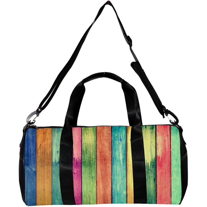 Спортивна сумка, маленька дорожня сумка, сумка для йоги, вінтажний дерев'яний колір у смужку, сумка для фітнесу на відкритому повітрі, ручна поклажа
