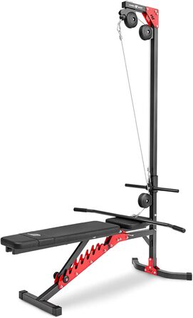 Регульована силова лава, стійка для штанги з 2 предметів, лава для тяги найширшого хвата, лава для згинання рук, тренажер для ніг, різні штанги диски/гумовані диски, загальна вага дисків 83/113 кг у комплекті (чавун, 113 кг), 25