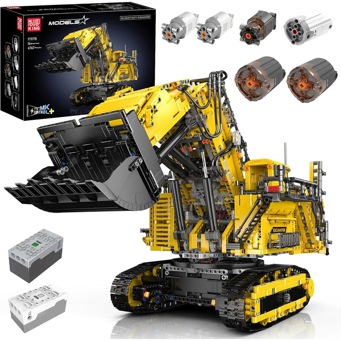 Екскаватор Mold King 17070 MOC Technic з дистанційним керуванням для гусеничного екскаватора Liebherr R 9800, 4767 Parts Technolog