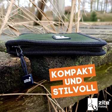 Сумка для ліцензії на риболовлю Zite Fishing - сумка для документів і обкладинка для паперів для риболовлі 15x20 см - футляр для ліцензії на риболовлю для карток риболовлі та риболовлі - футляр з 2 відділеннями тримач для ручок