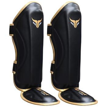 Дитячі щитки для гомілок Mytra Fusion для кікбоксингу, накладки на гомілки для ММА, муай-тай, бойових мистецтв, кікбоксингу, тренувань, чорні XS