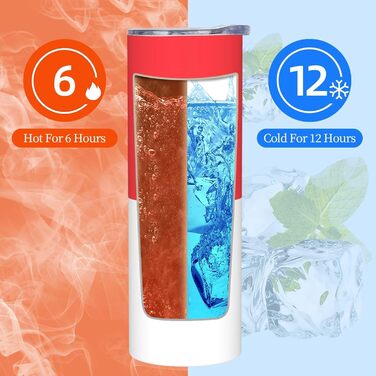 Кухоль з прямою трубочкою, принт індонезійського прапора, дорожній кухоль, підходить для кемпінгу, офісу та дому, 590 мл