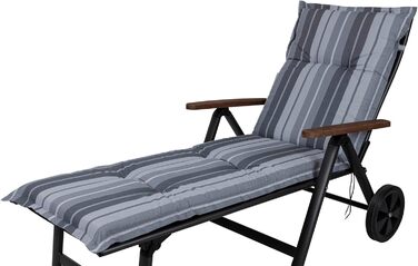 Шезлонг на колесах Sun Garden Neckar 20626-710 сірий смугастий 187x60x8 см