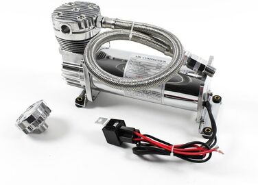 Компресор Airride 380/381 Пневматична підвіска 12V 1/4 NPT 200PSI CHROME 1099134