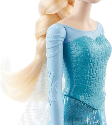 Лялька Mattel Disney Крижана королева Ельза, лялька Крижана королева, світле волосся, що розчісується, рухоме, знімне взуття, пода
