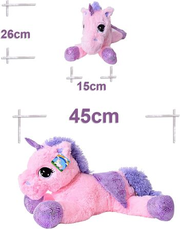 М'яка іграшка TE-Trend Unicorn, єдиноріг 45 см