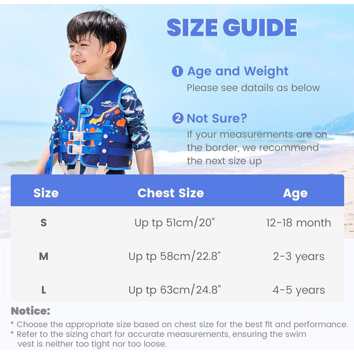 Плавальний жилет Gogokids для малюків 1-5 років 15-30 кг, дитячий плавальний жилет з подвійними регульованими ремінцями, плавальний жилет для немовлят, дівчаток та хлопчиків, регульований для басейну та пляжу, розмір L (4-5 років), темно-синій