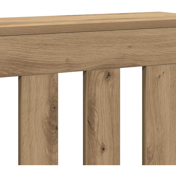 Кришка радіатора, Сучасна кришка радіатора з рейками для вітальні, Кришка радіатора, Дуб ремісника 149x20x82 см, Матеріал на основі дерева