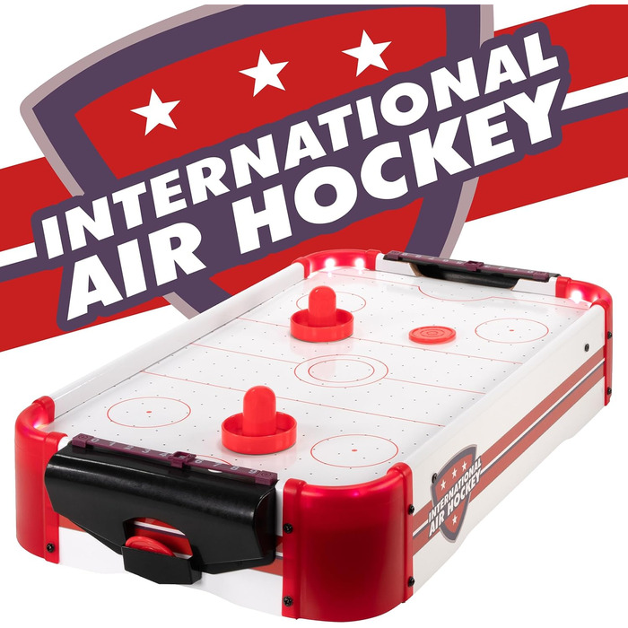 Міні-настільна гра Nexos Trading Air Hockey зі світлодіодним освітленням та вентилятором 55 x 31 x 9,5 см