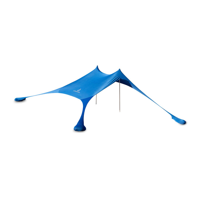 Пляжний намет преміум-класу з лайкри висувний сонцезахисний тент Оле з алюмінієвими стійками та наповнюваними піщаними анкерами 210 x 210 см