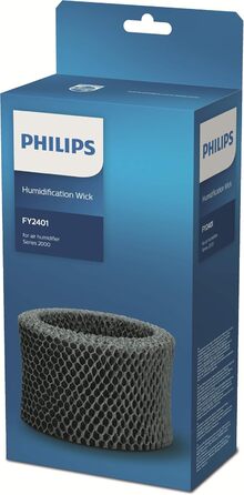 Зволожувач повітря Philips Series 2000 освіжувач повітря для приміщень площею до 32 м, технологія NanoCloud, 2-літровий бак (HU2716/10) і оригінальний замінний фільтр Philips FY2401/30 для зволожувача сірий