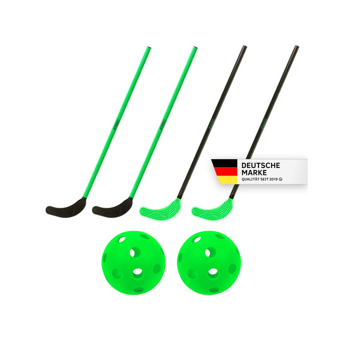 Набір хокейних ключок TOOLZ для захопливих матчів - Набір для хокею в приміщенні та на вулиці - Хокейне спорядження з 4 ключками (довжиною 108 см) 2 м&39ячами в комплекті