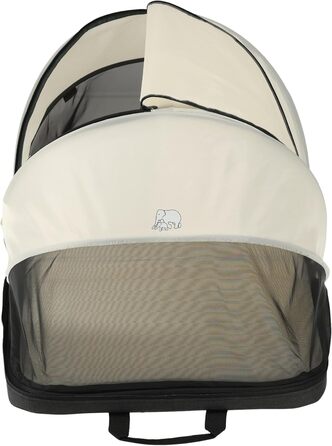 Дитяче ліжечко Deryan Cutey з матрацом від народження до 2,5 років - Складане дитяче ліжечко-намет, яке встановлюється за 2 секунди - Включає москітну сітку та дорожню сумку, для ОДНІЄЇ дитини - 136x84x62 см (кремовий)