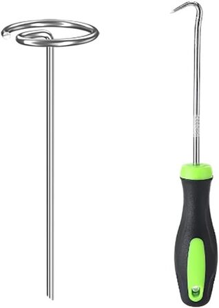 Садових кілочків з гачками для щіток, 15,2 см, 9 калібру, оцинковані садові кілочки, міцні ґрунтові кілочки для бар&39єру від бур&39янів, тканини для трави, рослинного покриву та садівництва на відкритому повітрі, 150