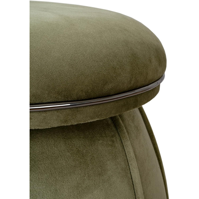 Пуф/оттоманка з м&39якого зеленого оксамиту, конусоподібної/грибоподібної форми, для вітальні, спальні, дитячої кімнати, оздоблення з графітової штучної шкіри, висота приблизно 55 см, колір зелений оксамит