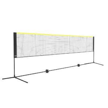 Бадмінтонна сітка VEVOR, регульована по висоті волейбольна сітка, складна сітка для піклболу 510 x 155 x 103 см, портативна, легко збирається тенісна сітка зі штангами, підставкою та сумкою для перенесення