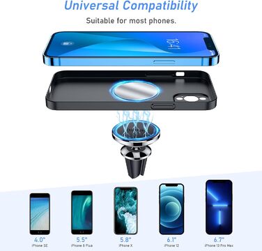 Тримач для мобільного телефону Blukar в машину, дуже магнітний для вентиляційних отворів, універсальний з поворотом на 360 для iPh